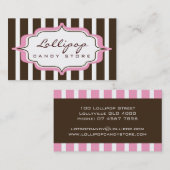 visitekaartje > lolly [roze+chocolade] (Voorkant / Achterkant)