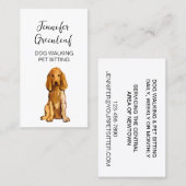 Visitekaartje lopen van honden (Voorkant / Achterkant)
