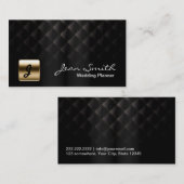 Visitekaartje Luxury Black & Gold Wedding Planner (Voorkant / Achterkant)
