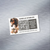 Visitekaartje magneet met QR-code (Voorbeeld)