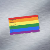 Visitekaartje Magnet met Pride Flag van LGBT Magnetisch Visitekaartje (Voorbeeld)