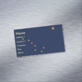 Visitekaartje Magnet met vlag van Alaska Magnetisch Visitekaartje (Voorbeeld)
