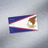 Visitekaartje Magnet met vlag van Amerikaans Samoa Magnetisch Visitekaartje (Voorbeeld)