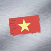 Visitekaartje Magnet met vlag van Vietnam Magnetisch Visitekaartje (Voorbeeld)