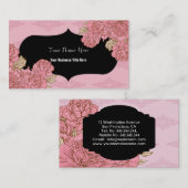 Visitekaartje mammie roze rozen (Voorkant / Achterkant)