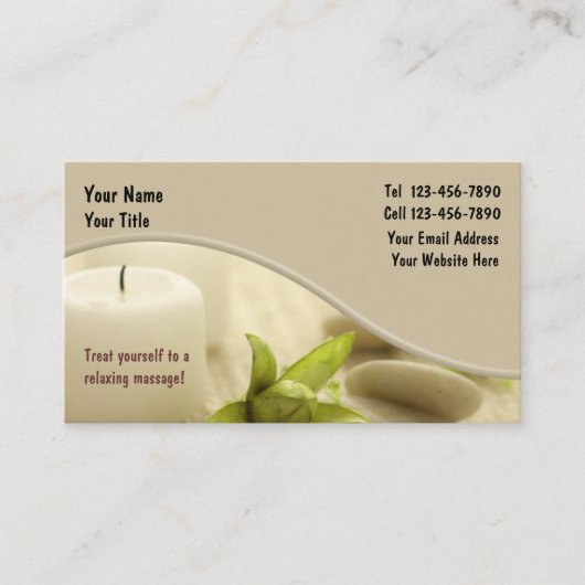 Visitekaartje massage (Voorkant)