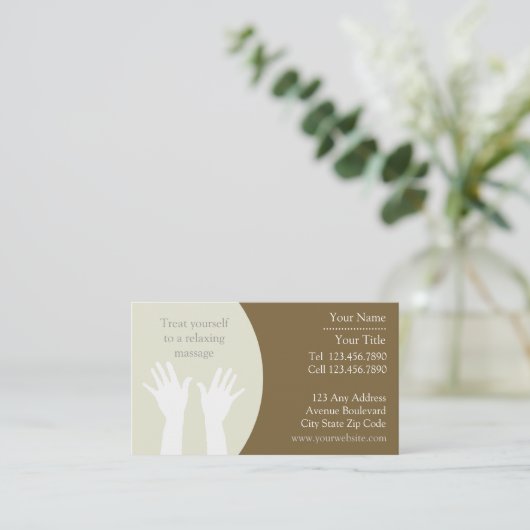 Visitekaartje massage (Staand voorkant)