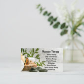visitekaartje "Massagetherapist" (Staand voorkant)