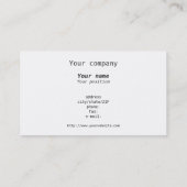 visitekaartje "Mechanische techniek" (Achterkant)