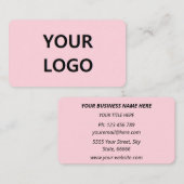 Visitekaartje met aangepaste Logo, kleuren, letter (Voorkant / Achterkant)