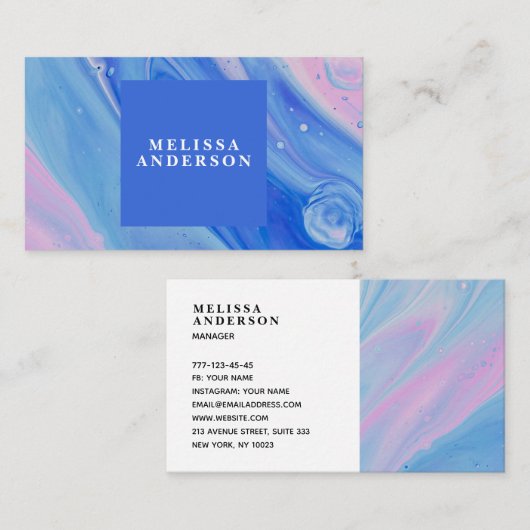 Visitekaartje met achtergrond. (Voorkant / Achterkant)