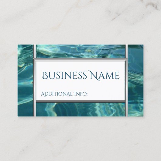 Visitekaartje met achtergrond koel water (Voorkant)