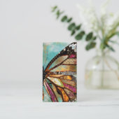 Visitekaartje met blauwe vlinder (Staand voorkant)