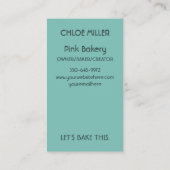 Visitekaartje met blauwe vlinder (Achterkant)