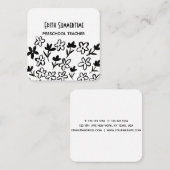 Visitekaartje met bloemen (Voorkant / Achterkant)