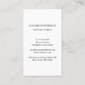 Visitekaartje met bloemenachtergrond (Achterkant)