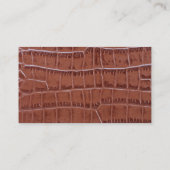 Visitekaartje met bruine ledertextuur (Achterkant)