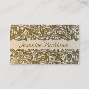  visitekaartje met bruine zwenken