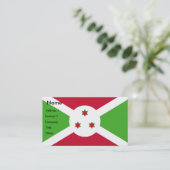 Visitekaartje met Burundese vlag (Staand voorkant)