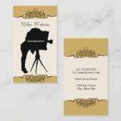  Visitekaartje met camera Premium-papier (Voorkant / Achterkant)