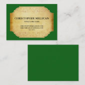 Visitekaartje met champagneetiket (Voorkant / Achterkant)