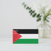 Visitekaartje met de Palestijnse vlag (Staand voorkant)