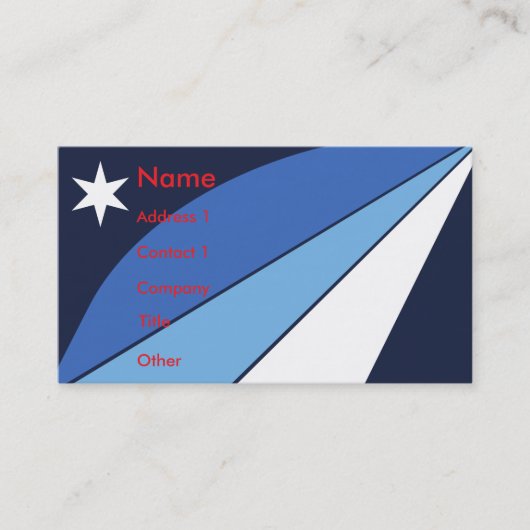 Visitekaartje met de vlag van Columbia, SC (Voorkant)
