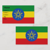 Visitekaartje met de vlag van Ethiopië (Voorkant / Achterkant)