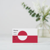 Visitekaartje met de vlag van Groenland (Staand voorkant)
