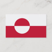 Visitekaartje met de vlag van Groenland (Achterkant)