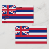 Visitekaartje met de vlag van Hawaï. (Voorkant / Achterkant)