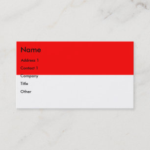 Visitekaartje met de vlag van Indonesië