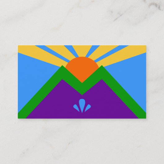 Visitekaartje met de vlag van Manitou Springs, Ver (Achterkant)