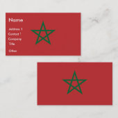 Visitekaartje met de vlag van Marokko (Voorkant / Achterkant)