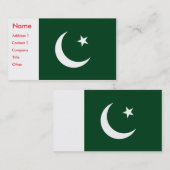 Visitekaartje met de vlag van Pakistan (Voorkant / Achterkant)