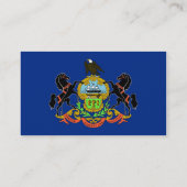 Visitekaartje met de vlag van Pennsylvania. (Achterkant)