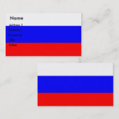 Visitekaartje met de vlag van Rusland (Voorkant / Achterkant)