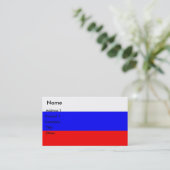 Visitekaartje met de vlag van Rusland (Staand voorkant)