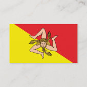 Visitekaartje met de vlag van Sicilië, Italië (Achterkant)