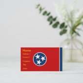 Visitekaartje met de vlag van Tennessee U.S.A. (Staand voorkant)