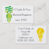 Visitekaartje met dubbelzijdig licht (Voorkant / Achterkant)