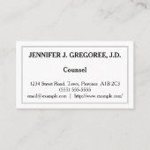 Visitekaartje met een laag aantal toetsen en tradi (Voorkant)