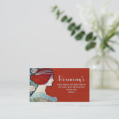 visitekaartje met een modieuze retro-stijl (Staand voorkant)