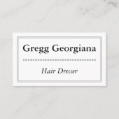 Visitekaartje met eenvoudige haarstaarten (Voorkant)