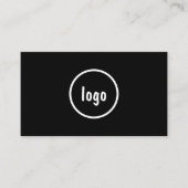 Visitekaartje met Elegante Witte Typografie (Voorkant)