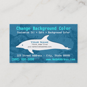 Visitekaartje met flessendolfijn