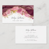 visitekaartje met geburgerde bloemperk (Voorkant / Achterkant)