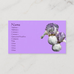 Visitekaartje met gekaarde Iris Flowers