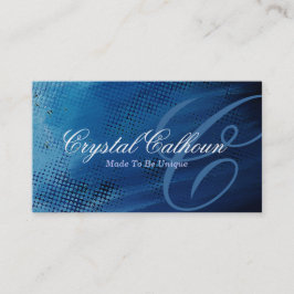  Visitekaartje met geschilderd blauw grunge