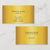 Visitekaartje met goudkleurige penseelkleurige kle (Voorkant / Achterkant)